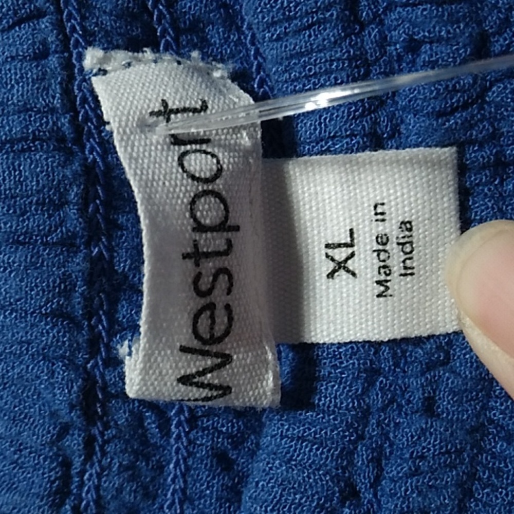 (X-56) SALE!!NWOT Westport Blouse Sz.XL Made In India - Picture 5 of 8